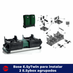 Base E.SyTwin para instalar 2 E.Sybox agrupados