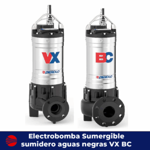 Electrobomba Sumergible Sumidero Aguas Negras Bridada VX BC