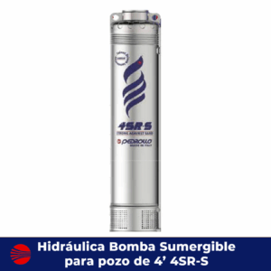 Hidráulica de Bomba Sumergible para pozo de 4’’ 4SR-S, Descarga de 2’’