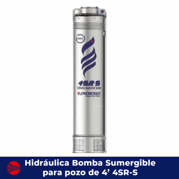 Hidráulica de Bomba Sumergible para pozo de 4’’ 4SR-S, Descarga de 2’’